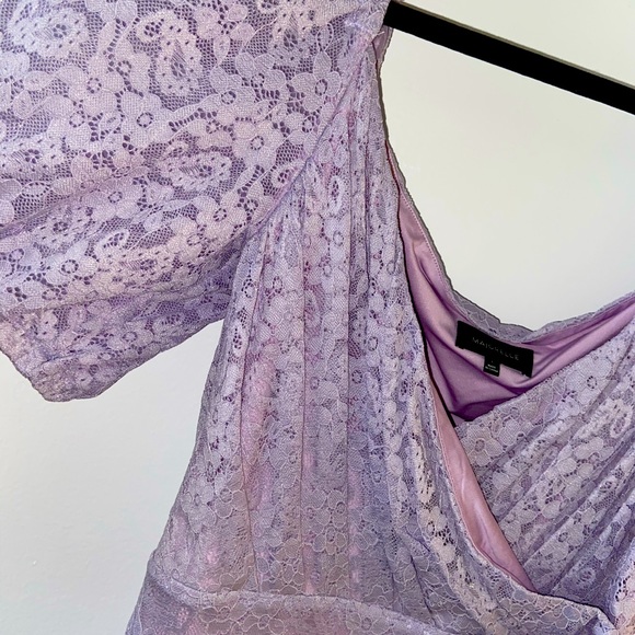 Revolve Lavender Lace Midi Dress - Picture 3 of 4